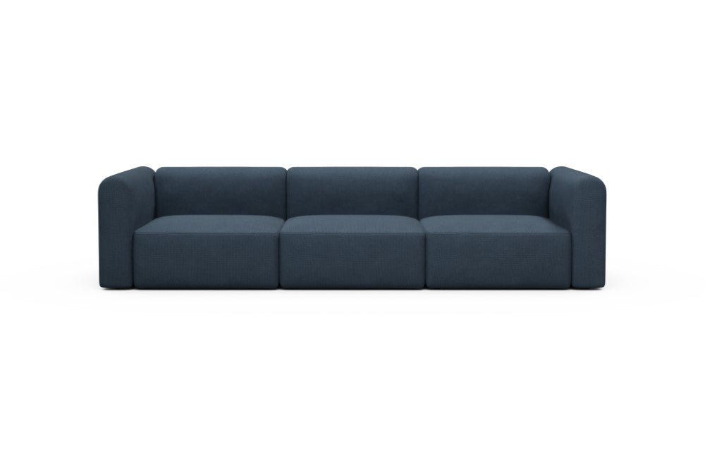 Rund Modular Sofa - Configurations 1 - B3H - 335 x 97 cm - 3,5 Seater - 768 Cura Oxford Blue