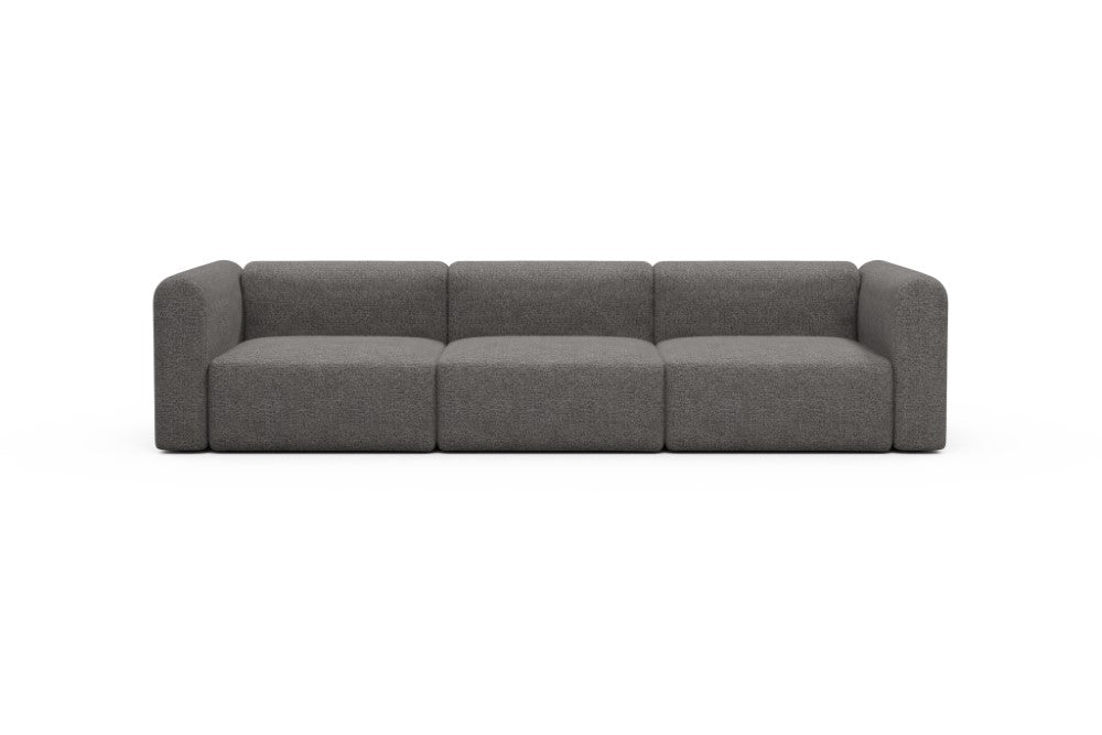 Rund Modular Sofa - Configurations 1 - B3H - 335 x 97 cm - 3,5 Seater - 772 Carreno Salt & Pepper