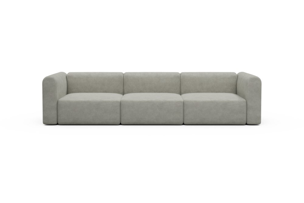 Rund Modular Sofa - Configurations 1 - B3H - 335 x 97 cm - 3,5 Seater - 773 Carreno Moon Stone White