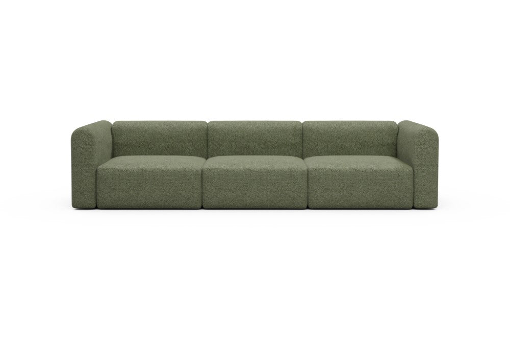 Rund Modular Sofa - Configurations 1 - B3H - 335 x 97 cm - 3,5 Seater - 775 Carreno Vivid Green