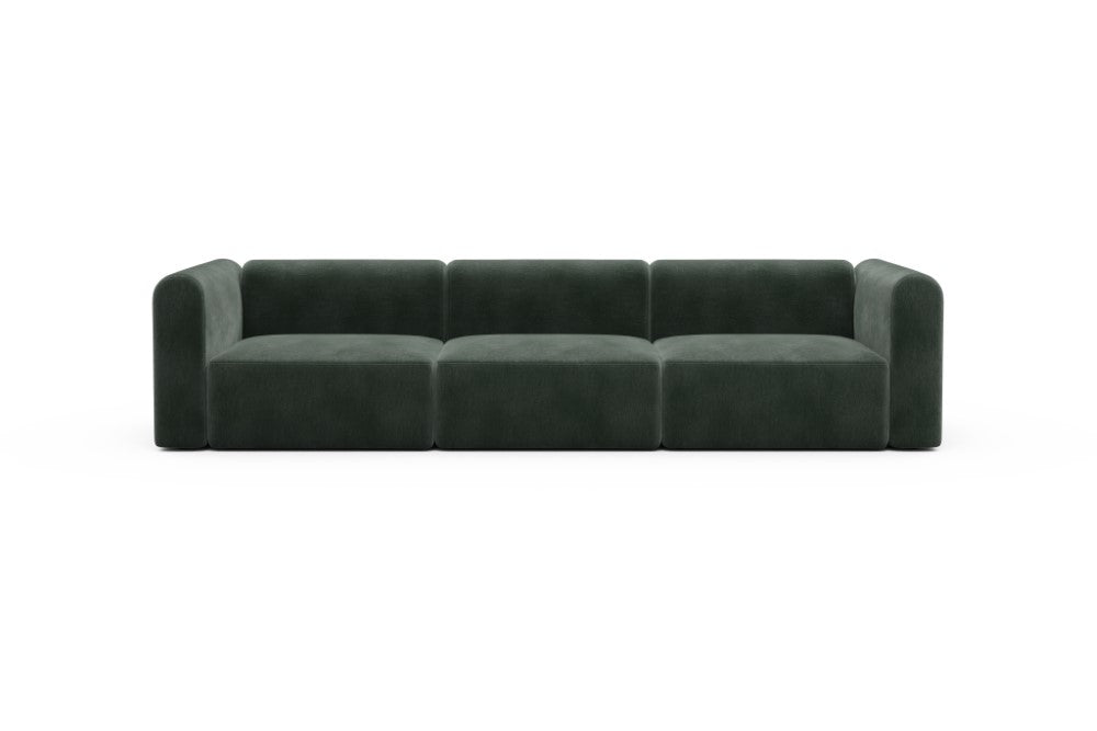 Rund Modular Sofa - Configurations 1 - B3H - 335 x 97 cm - 3,5 Seater - 814 Smooth Laural Green