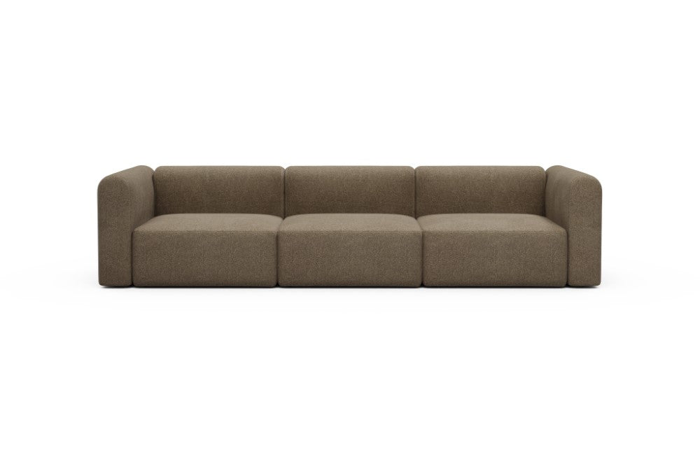 Rund Modular Sofa - Configurations 1 - B3H - 335 x 97 cm - 3,5 Seater - 817 Aivi Khaki Brown