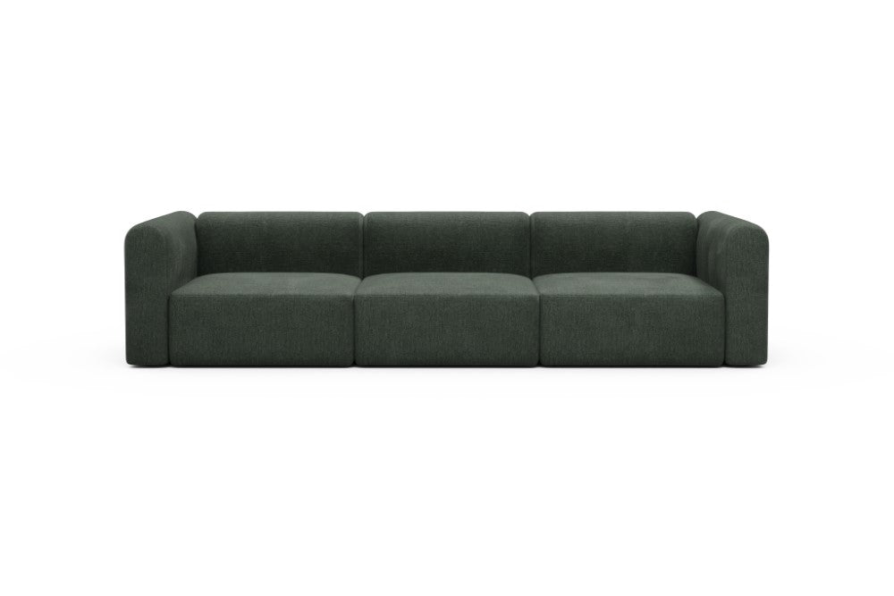 Rund Modular Sofa - Configurations 1 - B3H - 335 x 97 cm - 3,5 Seater - 818 Aivi Pine Green
