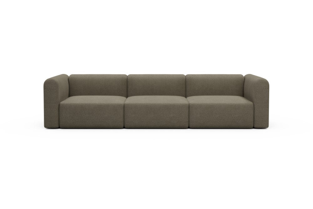 Rund Modular Sofa - Configurations 1 - B3H - 335 x 97 cm - 3,5 Seater - 850 Mahoga Caramel Grey