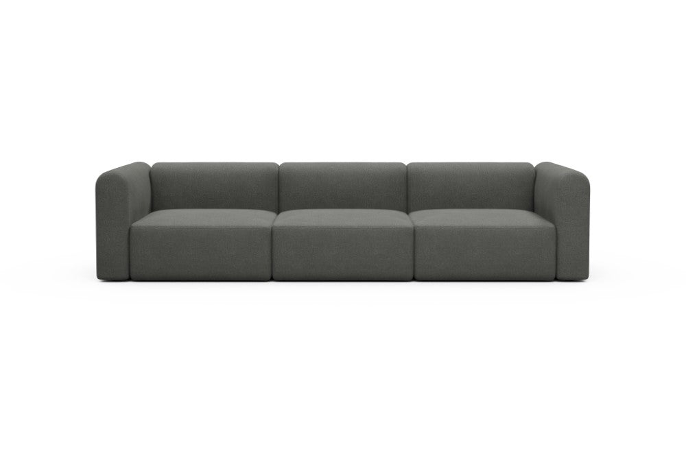 Rund Modular Sofa - Configurations 1 - B3H - 335 x 97 cm - 3,5 Seater - 852 Mahoga Seal Grey