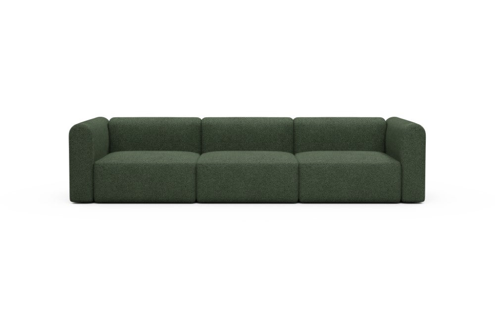 Rund Modular Sofa - Configurations 1 - B3H - 335 x 97 cm - 3,5 Seater - 869 Vanora Deep Green