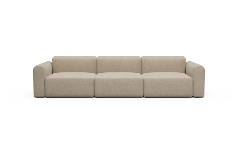 Rund Modular Sofa - Configurations 1 - B3L - 335 x 97 cm - 3,5 Seater - 410 Esina Almond Beige