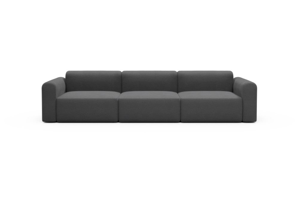 Rund Modular Sofa - Configurations 1 - B3L - 335 x 97 cm - 3,5 Seater - 441 Satya Warm Zinc