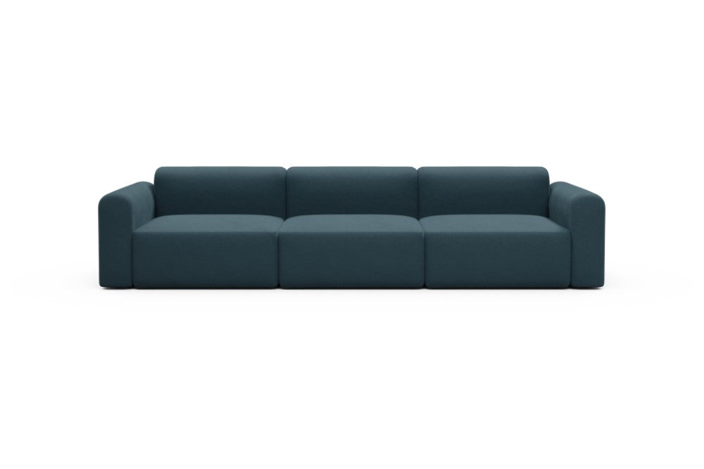 Rund Modular Sofa - Configurations 1 - B3L - 335 x 97 cm - 3,5 Seater - 443 Satya Deep Blue