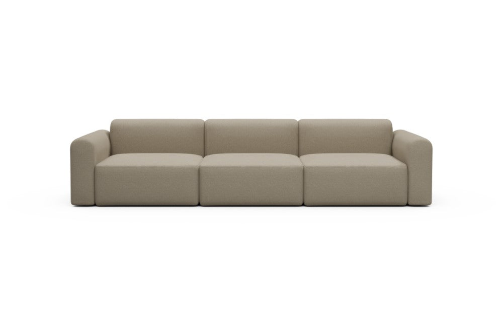 Rund Modular Sofa - Configurations 1 - B3L - 335 x 97 cm - 3,5 Seater - 445 Satya Natural Biege