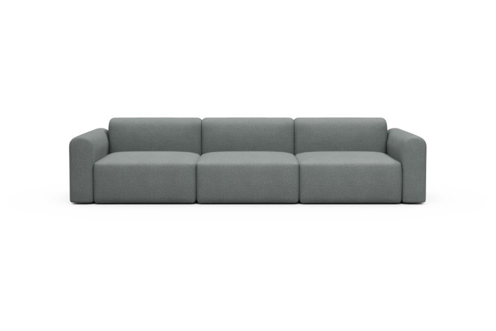 Rund Modular Sofa - Configurations 1 - B3L - 335 x 97 cm - 3,5 Seater - 485 Denari Soft Grey
