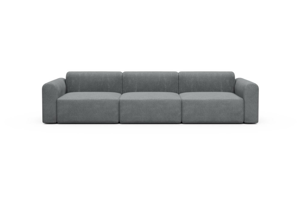 Rund Modular Sofa - Configurations 1 - B3L - 335 x 97 cm - 3,5 Seater - 495 Casone Gravel Grey