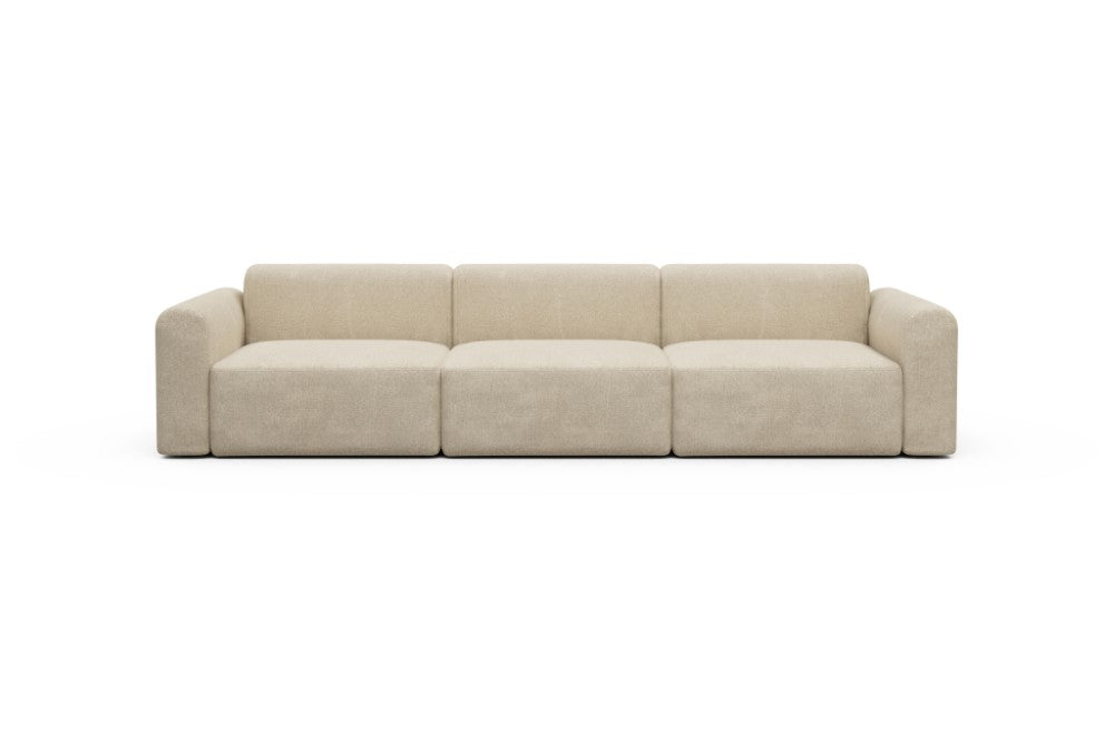 Rund Modular Sofa - Configurations 1 - B3L - 335 x 97 cm - 3,5 Seater - 496 Casone Natural Beigie