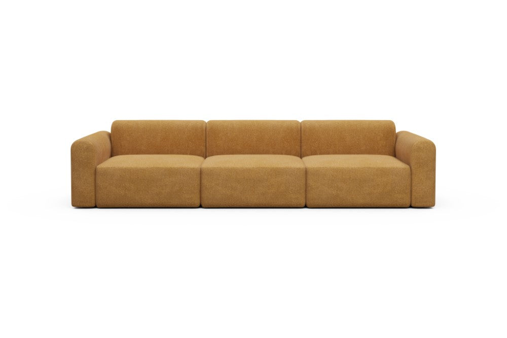 Rund Modular Sofa - Configurations 1 - B3L - 335 x 97 cm - 3,5 Seater - 497 Casone Warm Yellow