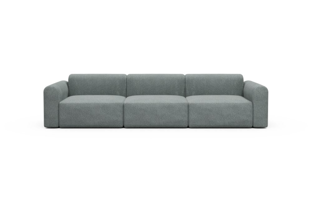 Rund Modular Sofa - Configurations 1 - B3L - 335 x 97 cm - 3,5 Seater - 499 Casone Light mixed Green