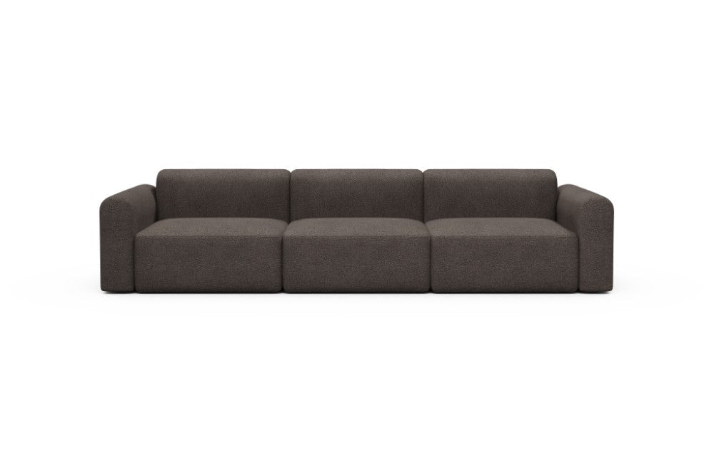 Rund Modular Sofa - Configurations 1 - B3L - 335 x 97 cm - 3,5 Seater - 530 Bouclé Taupe