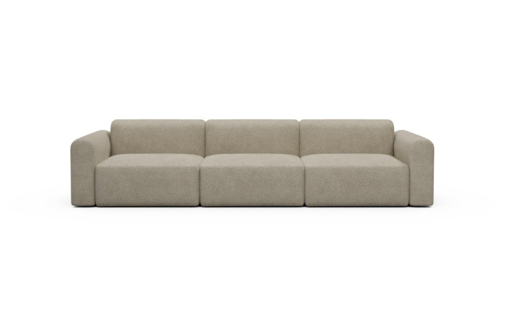 Rund Modular Sofa - Configurations 1 - B3L - 335 x 97 cm - 3,5 Seater - 539 Bouclé Beige