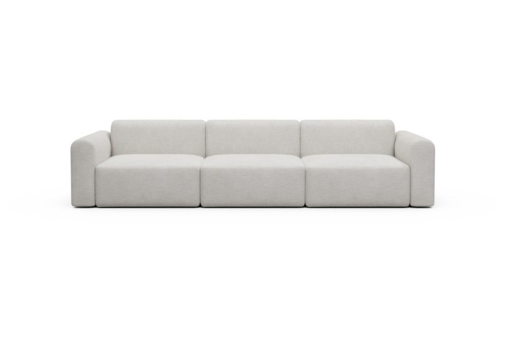 Rund Modular Sofa - Configurations 1 - B3L - 335 x 97 cm - 3,5 Seater - 574 Vivus Dusty Off White