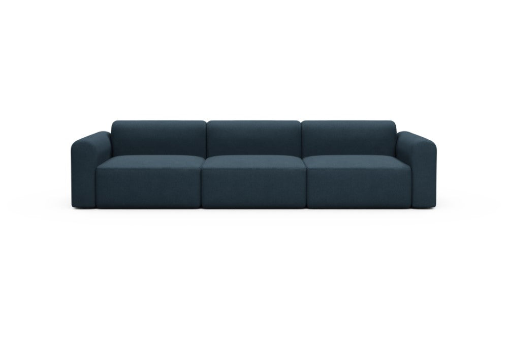 Rund Modular Sofa - Configurations 1 - B3L - 335 x 97 cm - 3,5 Seater - 580 Argus Navy Blue