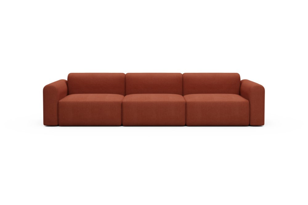 Rund Modular Sofa - Configurations 1 - B3L - 335 x 97 cm - 3,5 Seater - 581 Argus Rust