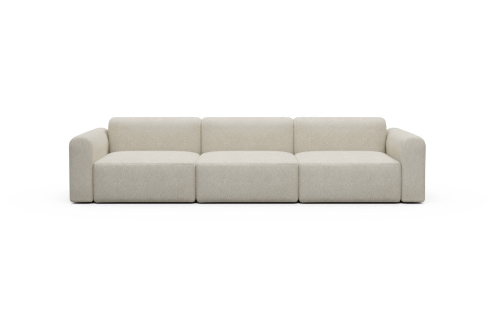 Rund Modular Sofa - Configurations 1 - B3L - 335 x 97 cm - 3,5 Seater - 584 Argus Natural