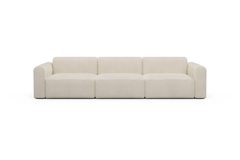 Rund Modular Sofa - Configurations 1 - B3L - 335 x 97 cm - 3,5 Seater - 594 Corduroy Ivory