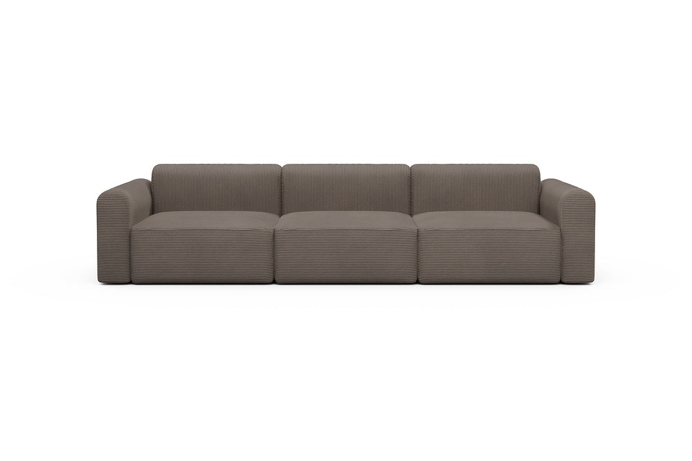 Rund Modular Sofa - Configurations 1 - B3L - 335 x 97 cm - 3,5 Seater - 596 Corduroy Mocha