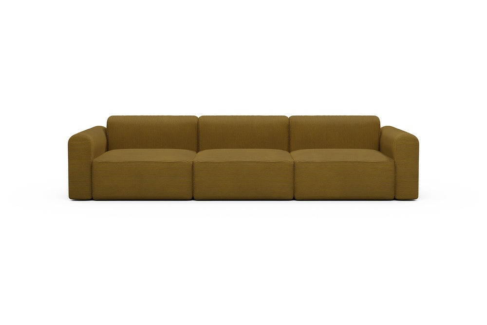 Rund Modular Sofa - Configurations 1 - B3L - 335 x 97 cm - 3,5 Seater - 601 Corduroy Ochre