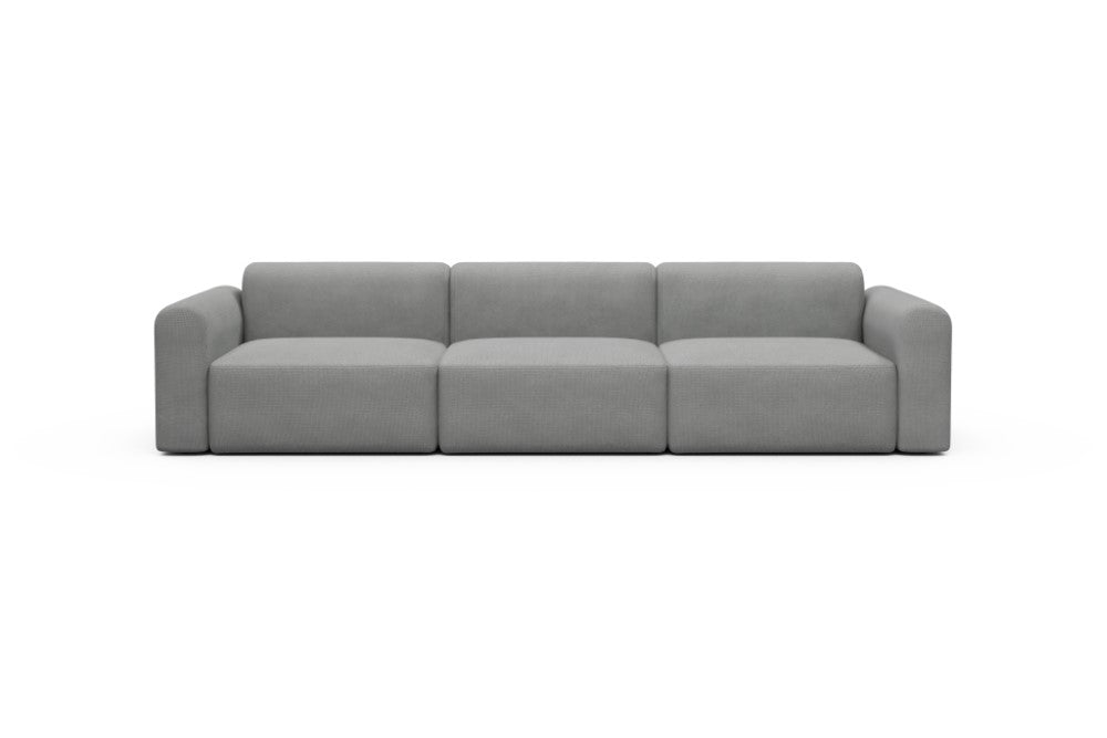 Rund Modular Sofa - Configurations 1 - B3L - 335 x 97 cm - 3,5 Seater - 764 Cura Sand Grey