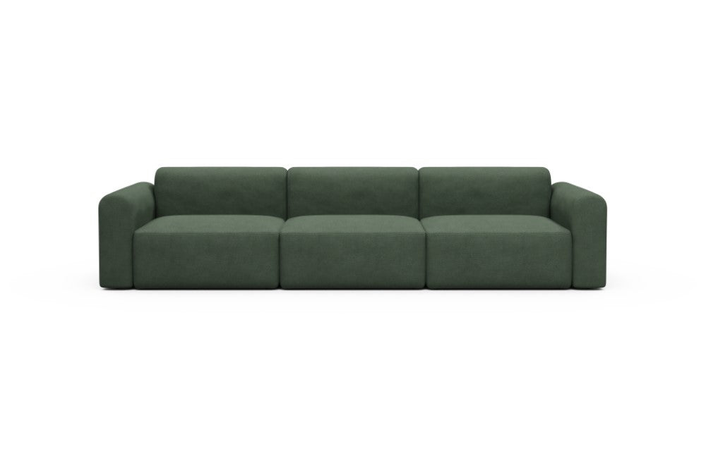 Rund Modular Sofa - Configurations 1 - B3L - 335 x 97 cm - 3,5 Seater - 769 Cura Saga Green