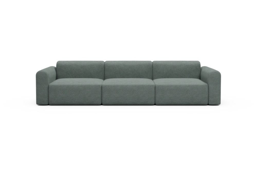 Rund Modular Sofa - Configurations 1 - B3L - 335 x 97 cm - 3,5 Seater - 770 Carreno Cielo Blue