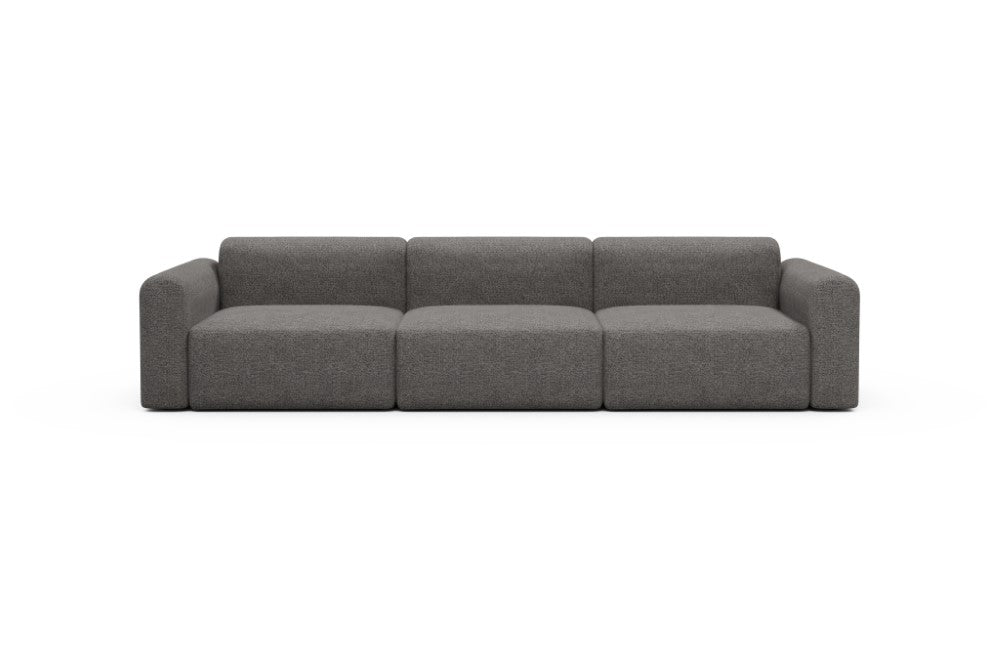 Rund Modular Sofa - Configurations 1 - B3L - 335 x 97 cm - 3,5 Seater - 772 Carreno Salt & Pepper