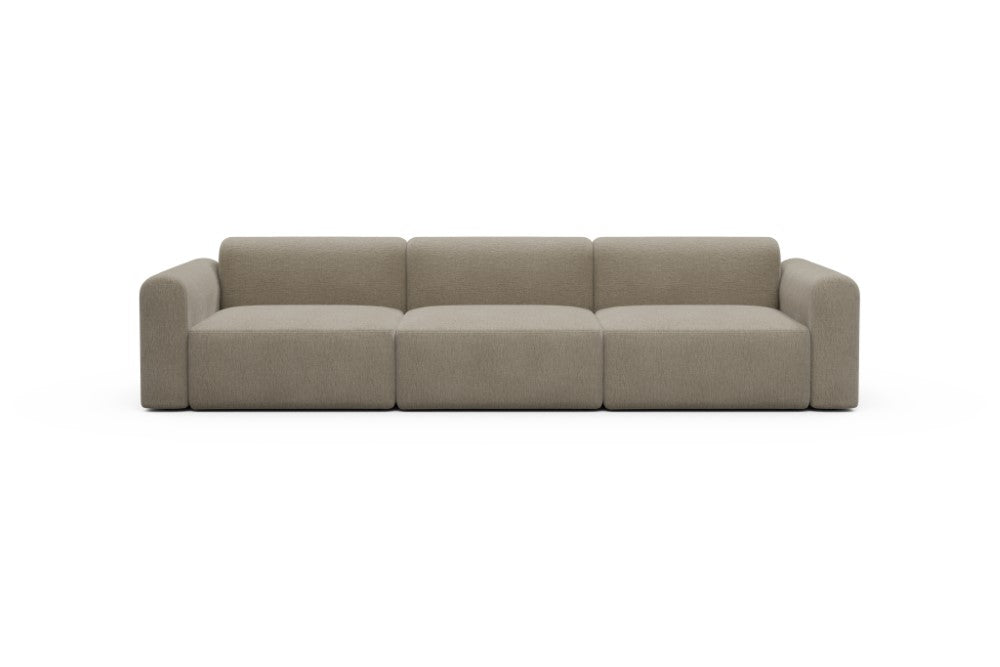 Rund Modular Sofa - Configurations 1 - B3L - 335 x 97 cm - 3,5 Seater - 810 Smooth Smooth Beige