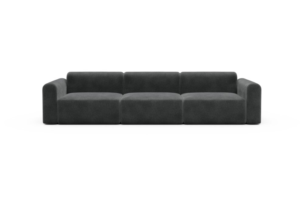Rund Modular Sofa - Configurations 1 - B3L - 335 x 97 cm - 3,5 Seater - 811 Smooth Deep Warm Grey