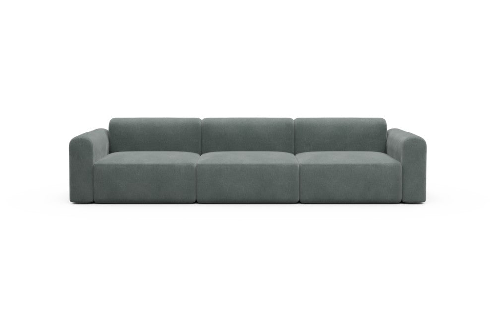 Rund Modular Sofa - Configurations 1 - B3L - 335 x 97 cm - 3,5 Seater - 812 Smooth Smooth Silver Grey