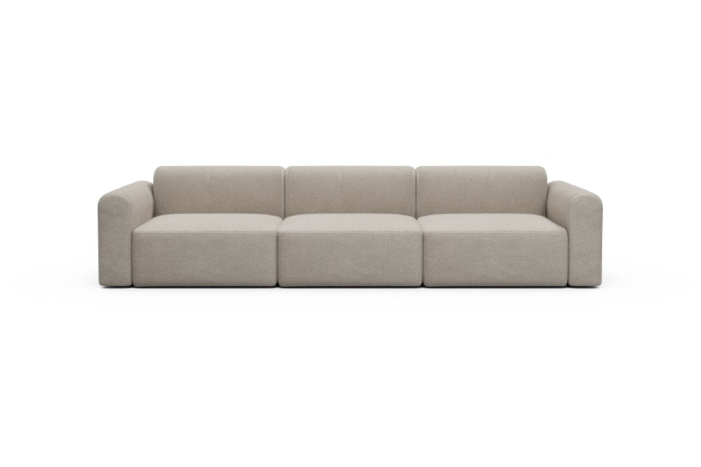 Rund Modular Sofa - Configurations 1 - B3L - 335 x 97 cm - 3,5 Seater - 816 Aivi Lace Beige