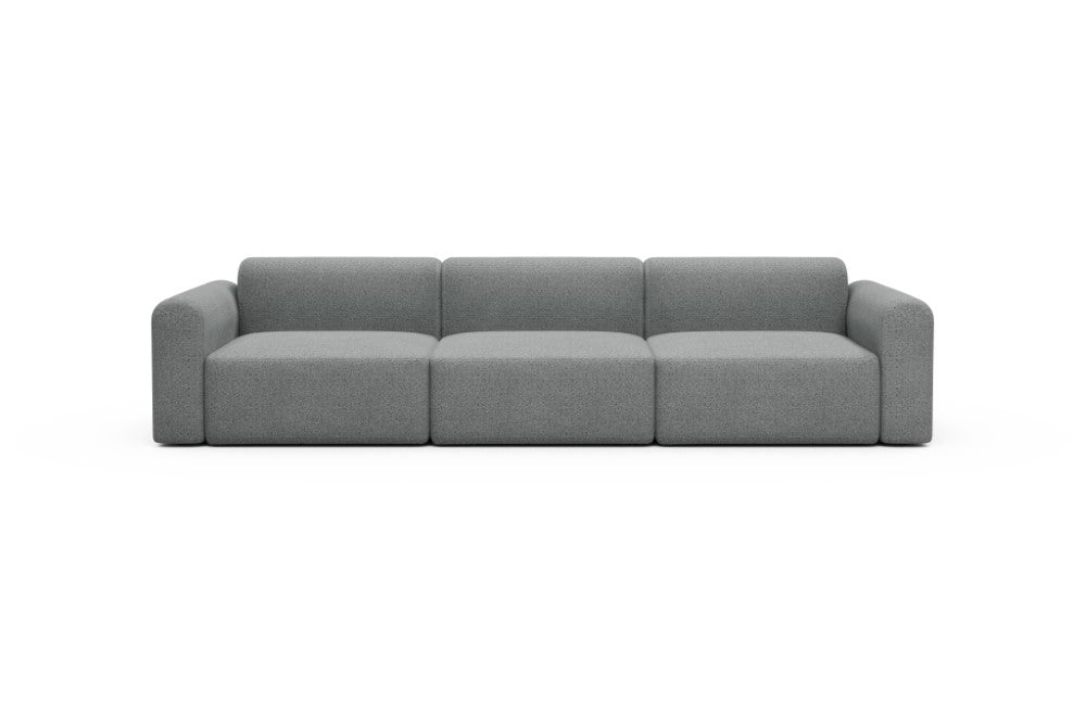 Rund Modular Sofa - Configurations 1 - B3L - 335 x 97 cm - 3,5 Seater - 819 Aivi Gravel Grey
