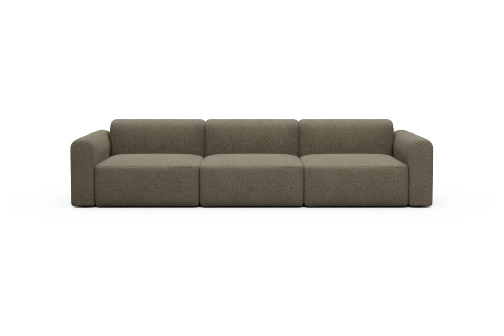 Rund Modular Sofa - Configurations 1 - B3L - 335 x 97 cm - 3,5 Seater - 850 Mahoga Caramel Grey