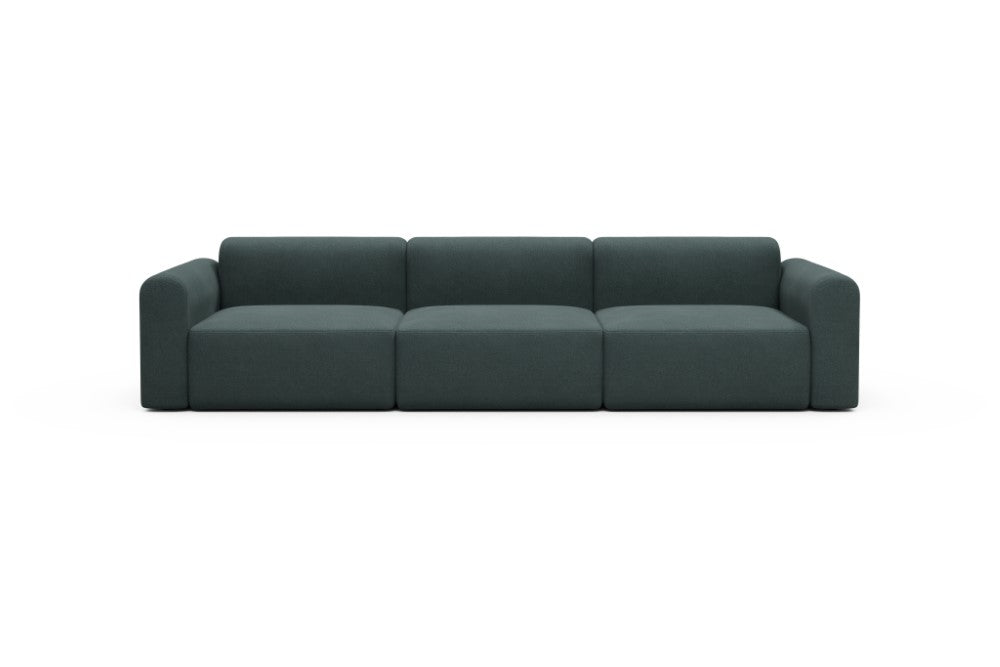 Rund Modular Sofa - Configurations 1 - B3L - 335 x 97 cm - 3,5 Seater - 851 Mahoga Dark Blue
