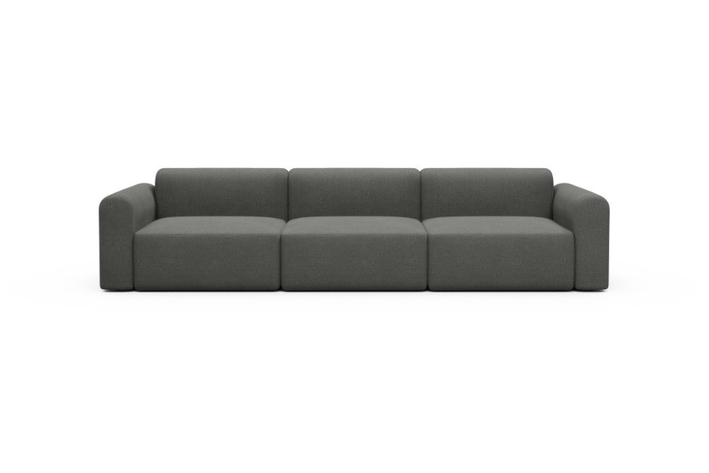 Rund Modular Sofa - Configurations 1 - B3L - 335 x 97 cm - 3,5 Seater - 852 Mahoga Seal Grey