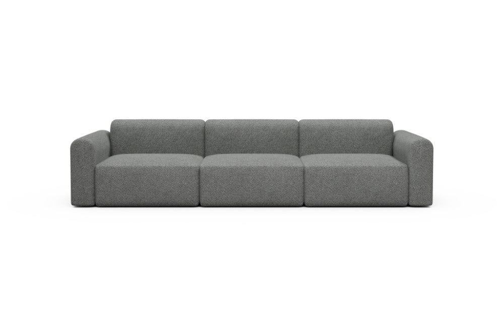 Rund Modular Sofa - Configurations 1 - B3L - 335 x 97 cm - 3,5 Seater - 868 Vanora Warm Grey
