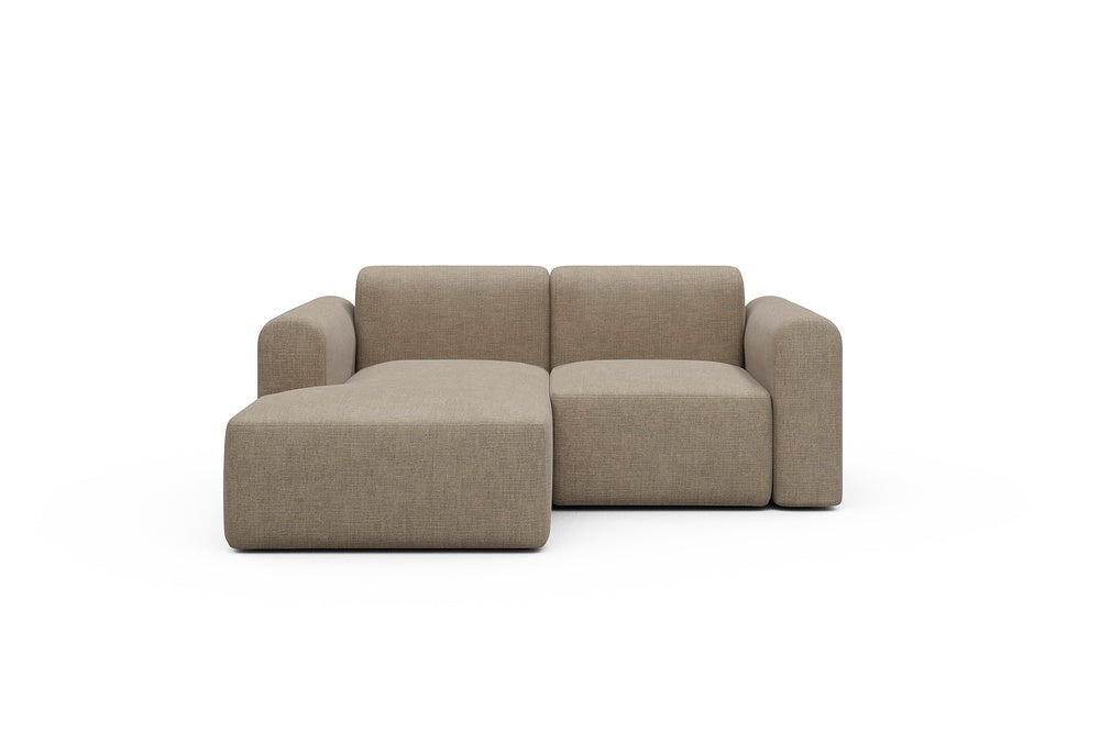 Rund Modular Sofa - Configurations 1 - C1L - 194 x 97 cm - Chaise + 1 Seater - 417 Esina Mocha