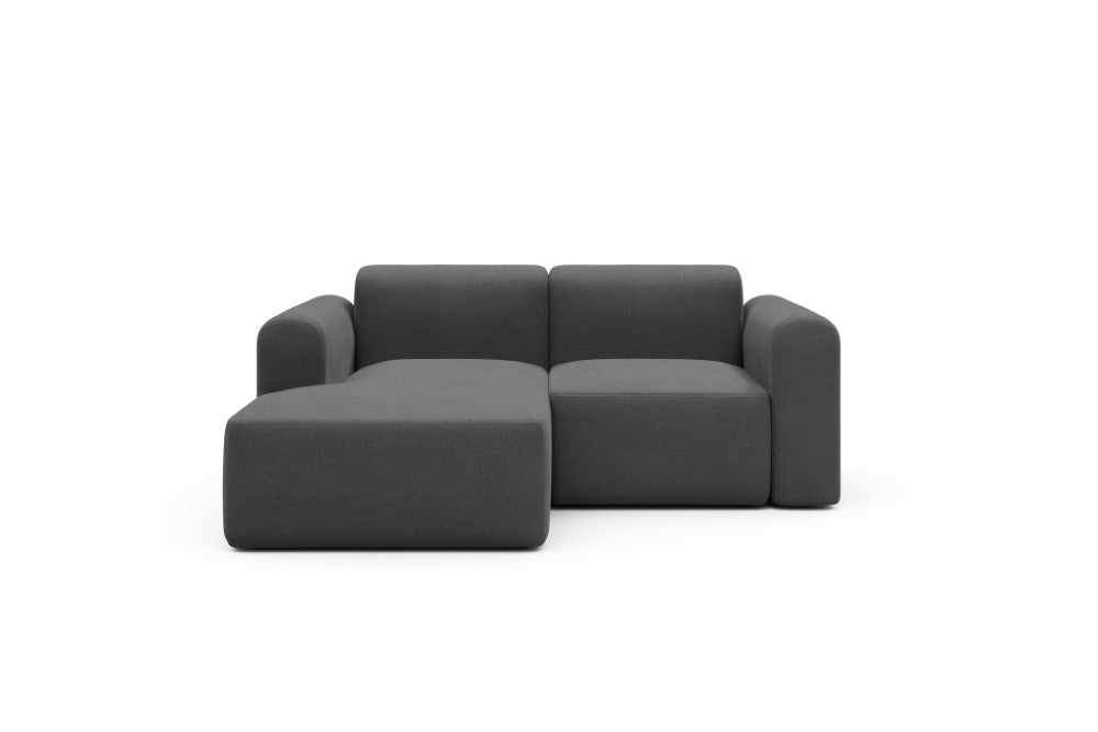 Rund Modular Sofa - Configurations 1 - C1L - 194 x 97 cm - Chaise + 1 Seater - 441 Satya Warm Zinc
