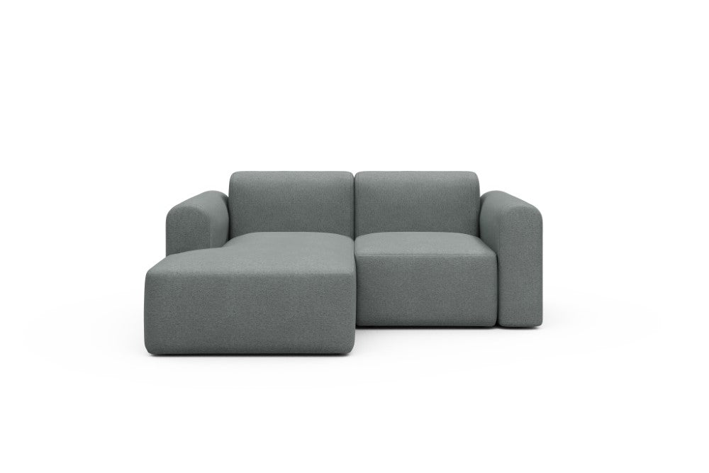 Rund Modular Sofa - Configurations 1 - C1L - 194 x 97 cm - Chaise + 1 Seater - 485 Denari Soft Grey