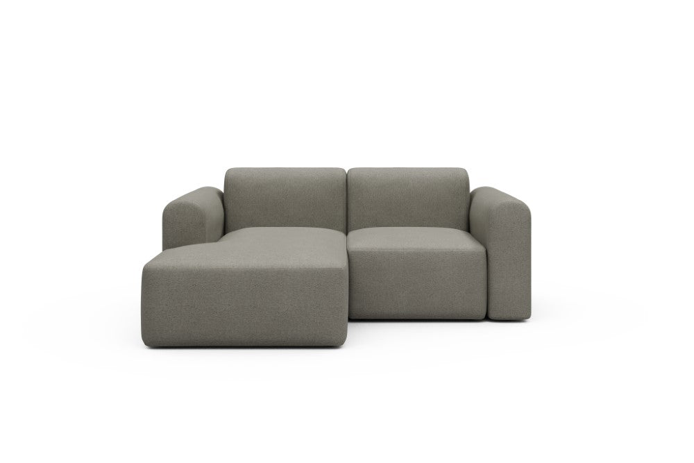Rund Modular Sofa - Configurations 1 - C1L - 194 x 97 cm - Chaise + 1 Seater - 486 Denari Warm Grey