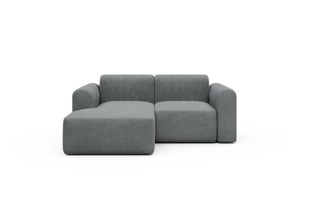 Rund Modular Sofa - Configurations 1 - C1L - 194 x 97 cm - Chaise + 1 Seater - 495 Casone Gravel Grey