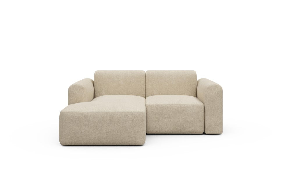 Rund Modular Sofa - Configurations 1 - C1L - 194 x 97 cm - Chaise + 1 Seater - 496 Casone Natural Beigie