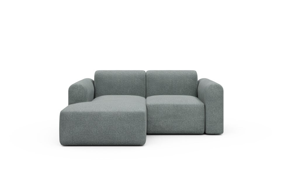 Rund Modular Sofa - Configurations 1 - C1L - 194 x 97 cm - Chaise + 1 Seater - 499 Casone Light mixed Green