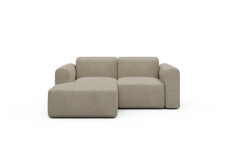 Rund Modular Sofa - Configurations 1 - C1L - 194 x 97 cm - Chaise + 1 Seater - 539 Bouclé Beige