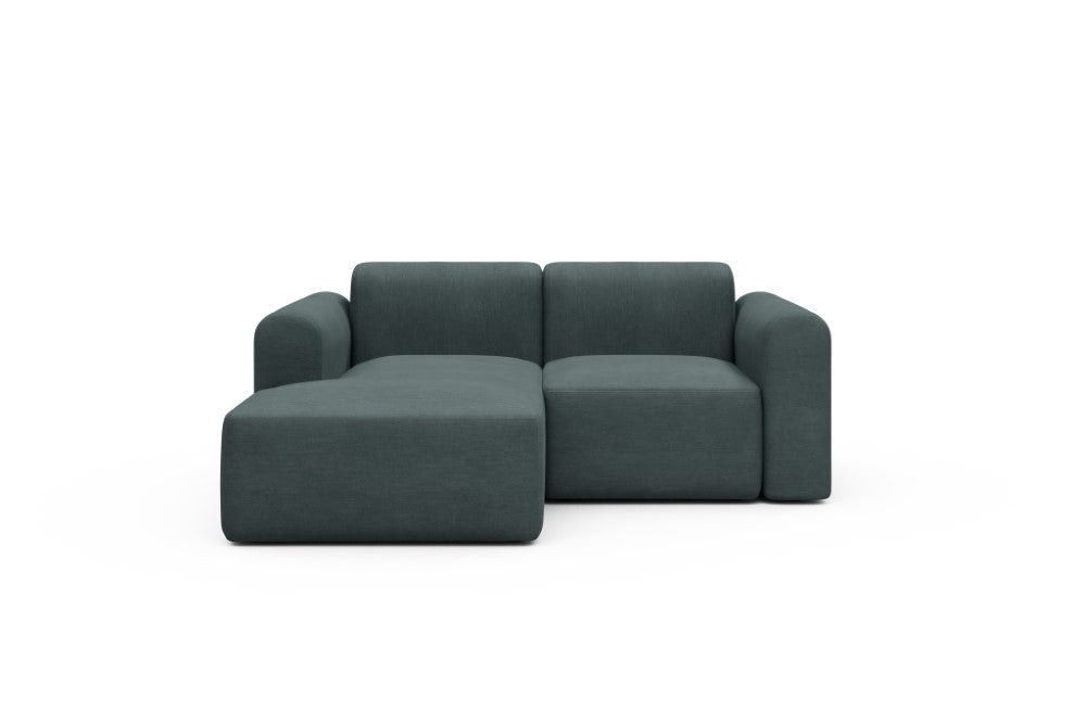 Rund Modular Sofa - Configurations 1 - C1L - 194 x 97 cm - Chaise + 1 Seater - 573 Vivus Dusty Blue